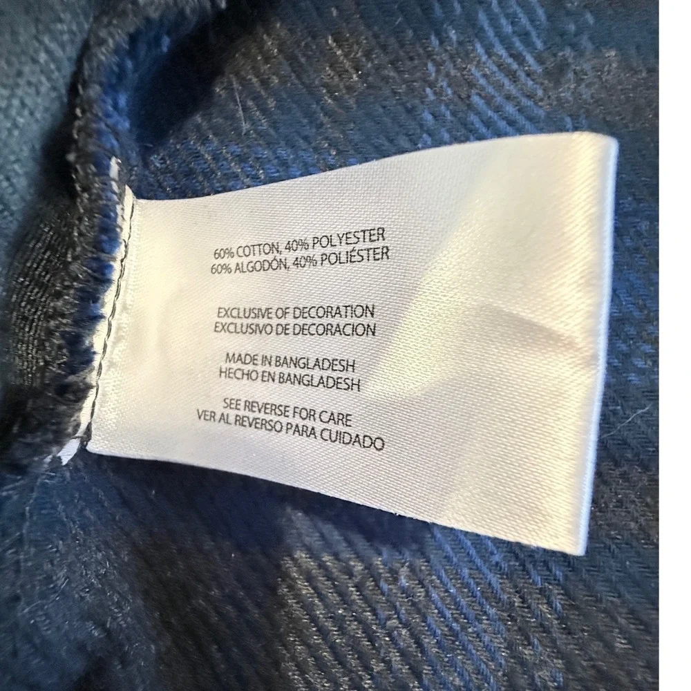 Orvis Classic Collection Mens Large Blue‎ Grey Plaid Flannel Button Down Shirt